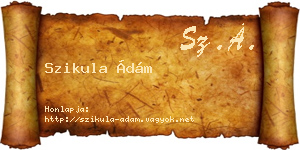 Szikula Ádám névjegykártya